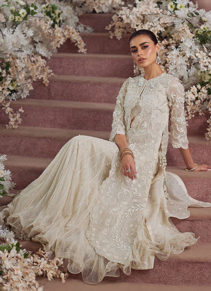 Vanika Ivory Organza Jacket - LFB06
